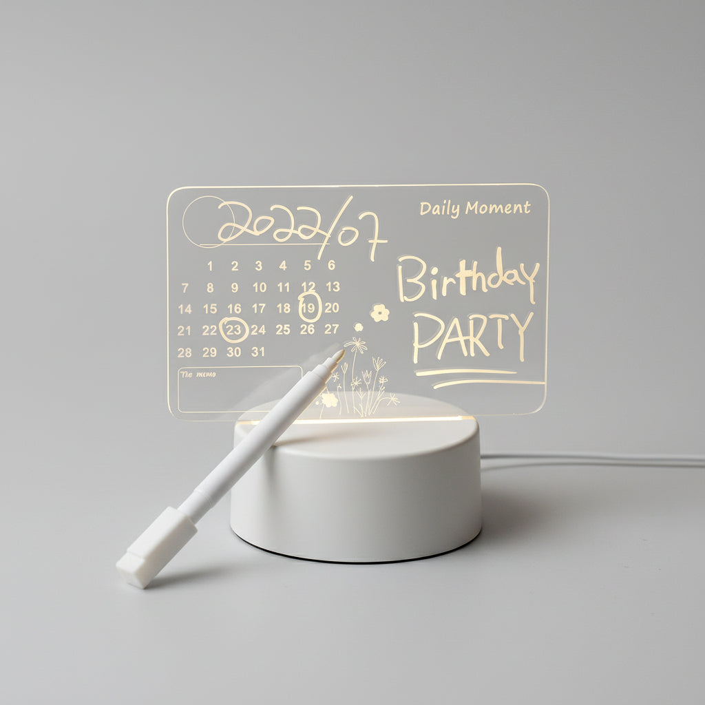 3d Acrylic Writing Board with Pen and Light